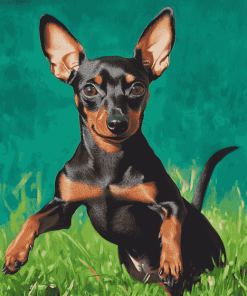 Miniature Pinscher Puppy Diamond Painting