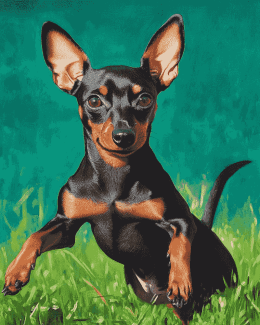 Miniature Pinscher Puppy Diamond Painting