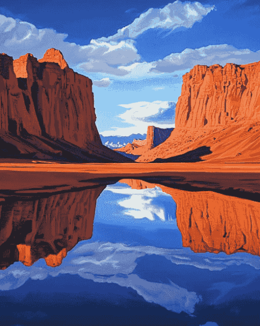 Moab Mountain Landscape Diamond Painting