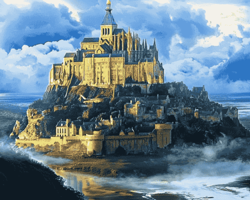 Mont Saint Michel Castle Diamond Painting