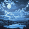 Moonlit Gloomy Sky Diamond Painting