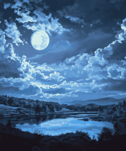 Moonlit Gloomy Sky Diamond Painting