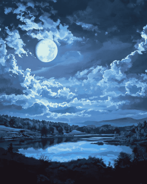 Moonlit Gloomy Sky Diamond Painting