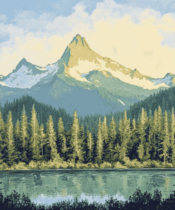 Mount Washington Forest Scene Diamond Painting