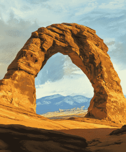 Mountain Landscapes Arch Diamond Painting