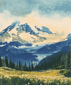 Mountain Rainer Valley Diamond Painting