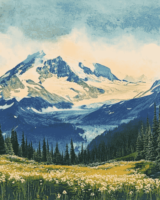 Mountain Rainer Valley Diamond Painting