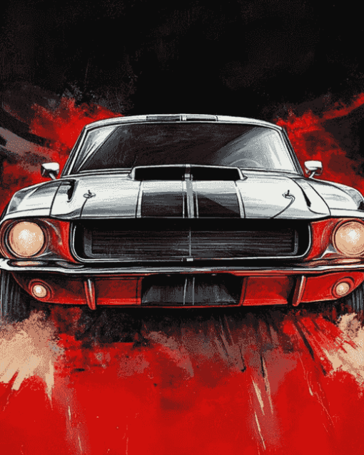 Mustang Eleanor Engine Diamond Painting