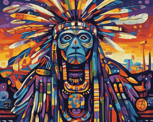 Native American Abstract Diamond Painting