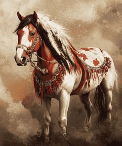 Native American Horse Art Diamond Painting