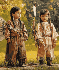 Native American Kids Diamond Painting