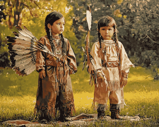 Native American Kids Diamond Painting