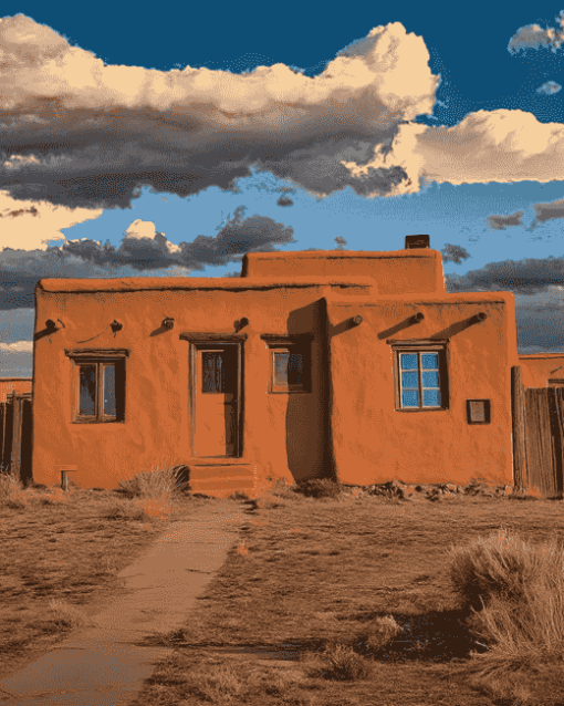 New Mexico Houses Diamond Painting