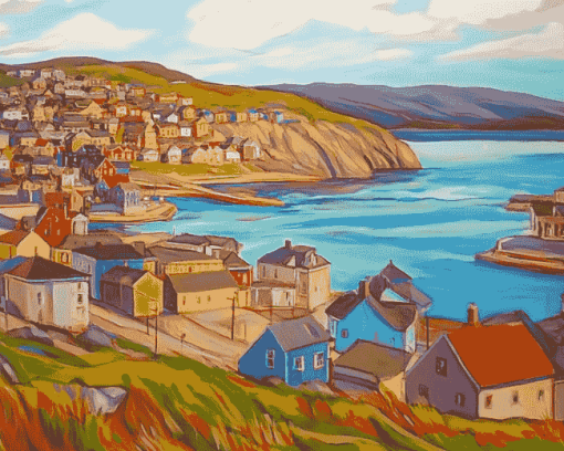 Newfoundland Landscapes Mountains Diamond Painting