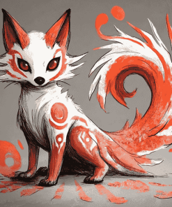 Nine Tail Fox Anime Diamond Painting