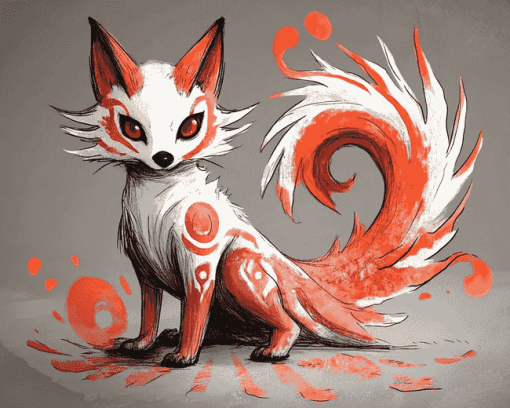 Nine Tail Fox Anime Diamond Painting