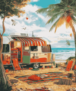 Oceanside Airstream Adventure Diamond Painting