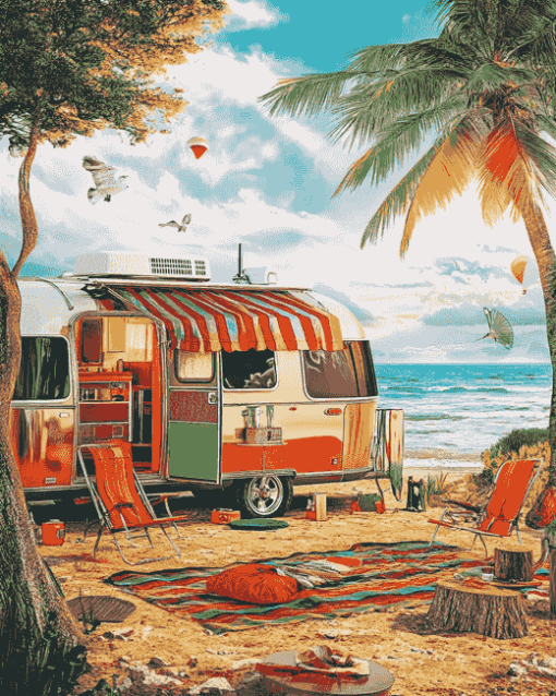 Oceanside Airstream Adventure Diamond Painting