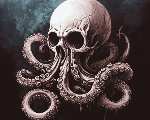 Octopus Skull Diamond Painting