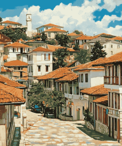 Ohrid City Buildings Diamond Painting