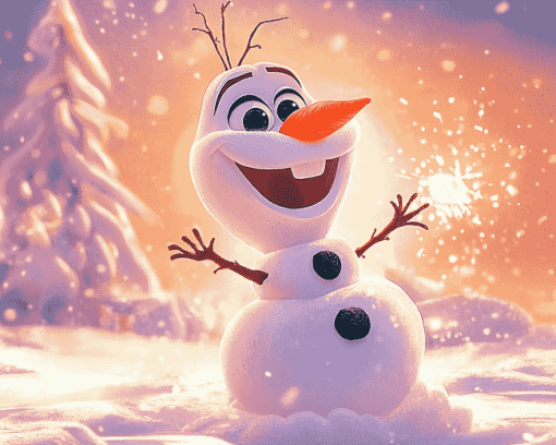 Olaf Frozen Snowman Diamond Painting