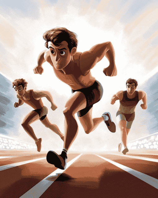 Olympic Runners Animation Diamond Painting