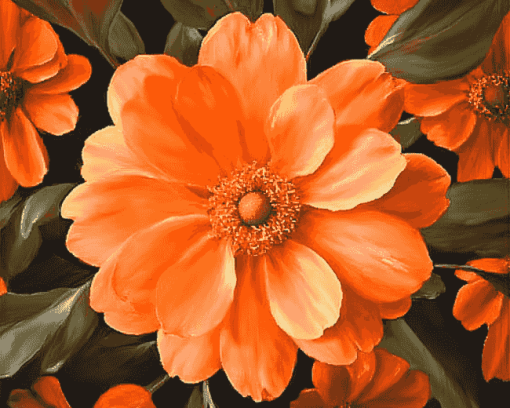 Orange Blossom Diamond Painting