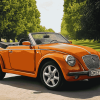 Orange Ww Convertible Car Diamond Painting