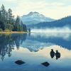 Oregon Mountain Lake Scene Diamond Painting