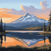 Oregon Mountain Landscapes Diamond Painting