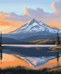 Oregon Mountain Landscapes Diamond Painting