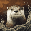 Otter Mustelinae Diamond Painting