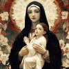 Our Lady Of The Ilies Vintage Diamond Painting