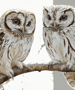 Owl Couple Diamond Painting Birds