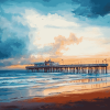 Paignton Beach Seascape Diamond Painting