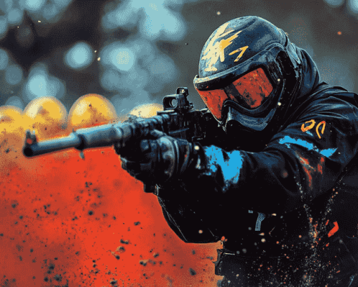 Paintball Game Diamond Painting