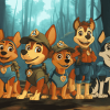 Patrol Paw Dog Animation Diamond Painting