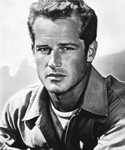 Paul Newman Black and White Diamond Painting