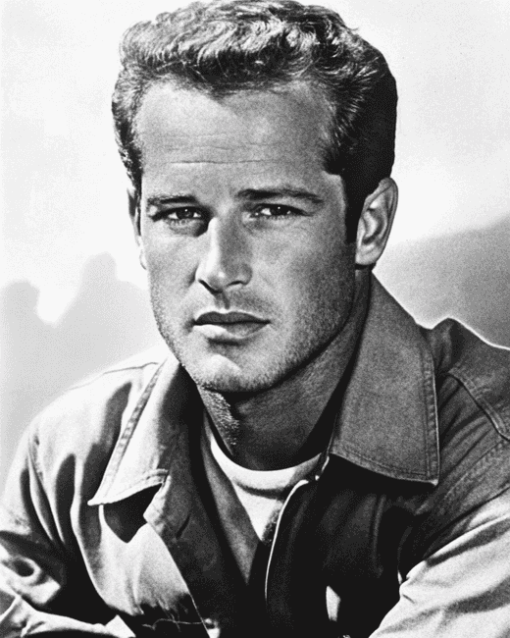 Paul Newman Black and White Diamond Painting