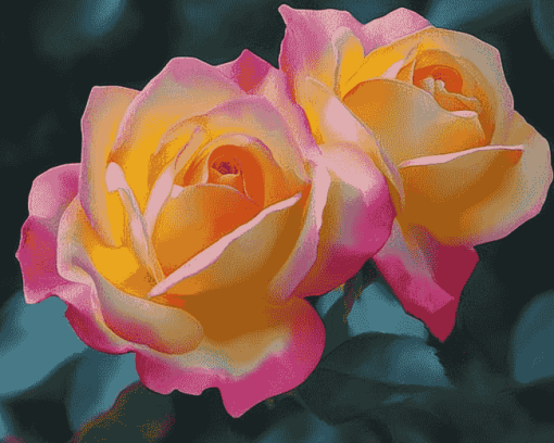 Peace Roses Blossom Diamond Painting