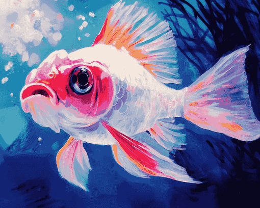 Pink Cap Fish Diamond Painting