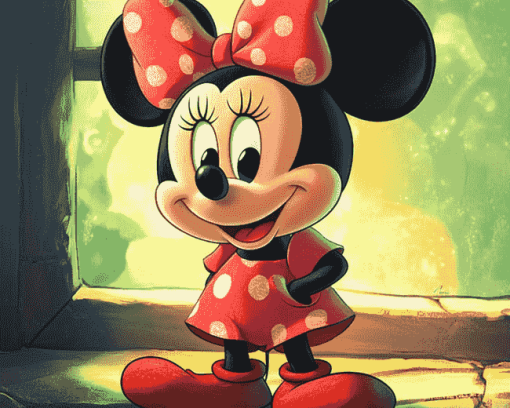 Pink Minnie Mouse Diamond Painting