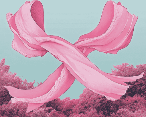 Pink Ribbon Cartoon Diamond Painting