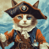 Pirate Cat Adventure Diamond Painting