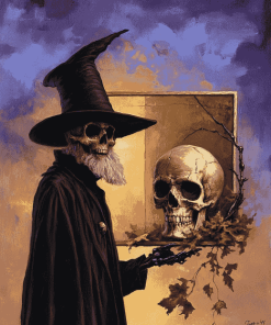 Pratchett Skull Art Diamond Painting