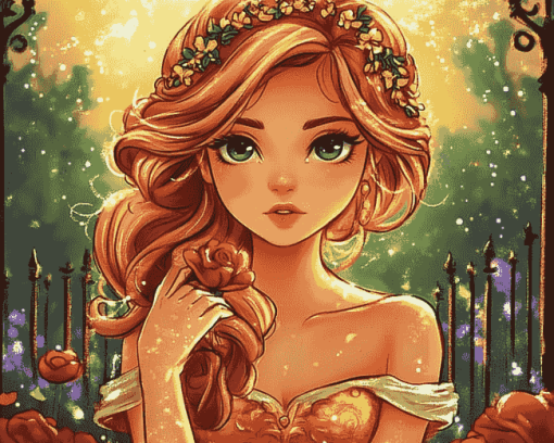 Pretty Princess Cartoons Diamond Painting