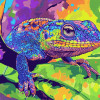 Psychedelic Chameleon Animation Diamond Painting