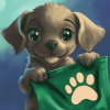 Puppy In My Pocket Cartoon Diamond Painting