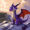 Purple Dragon Fantasy Diamond Painting