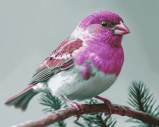 Purple Finch Bird Diamond Painting